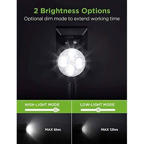 InnoGear Solar Lights Outdoor, Upgraded Waterproof Solar Powered L...