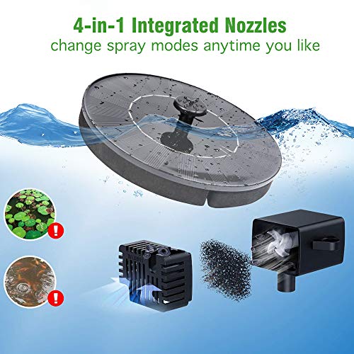 Innoo Tech Latest Upgrade Solar Bird Bath Fountain Pump, Solar Fou...