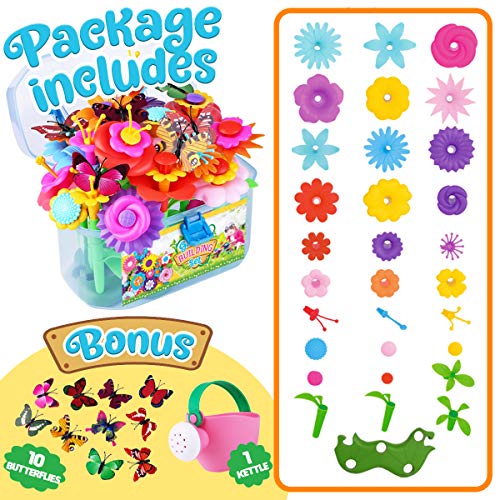 Innorock Flower Garden Building Toy for Kids - STEM Toys Pretend P...