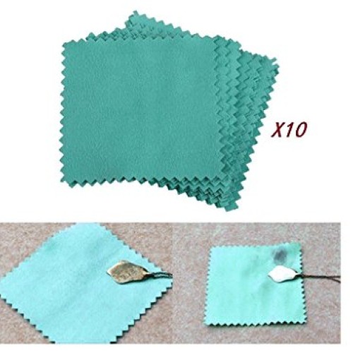 10 PCS LOT Pack Jewelry Cleaning Cloth Polishing Cloth for Sterlin...