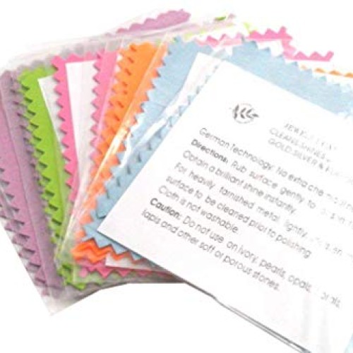 10 PCS LOT Pack Jewelry Cleaning Cloth Polishing Cloth for Sterlin...