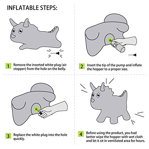 INPODAK Bouncy Horse for Toddler, Animal Hopper, Bouncing Dinosaur...