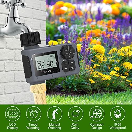 Sprinkler Timer, Outdoor Garden Hose Faucet Timers, Programmable W...
