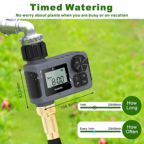 Sprinkler Timer, Outdoor Garden Hose Faucet Timers, Programmable W...