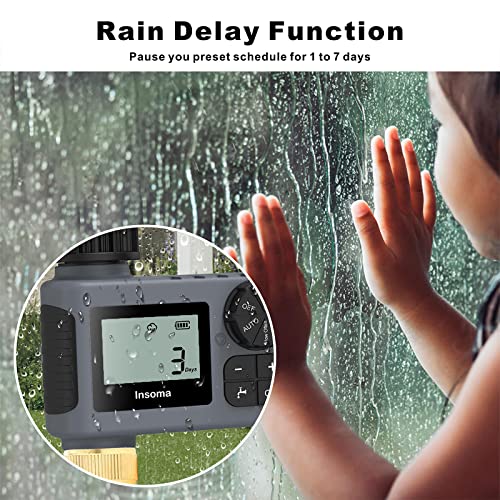 Sprinkler Timer, Outdoor Garden Hose Faucet Timers, Programmable W...