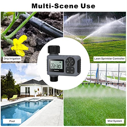 Sprinkler Timer, Outdoor Garden Hose Faucet Timers, Programmable W...