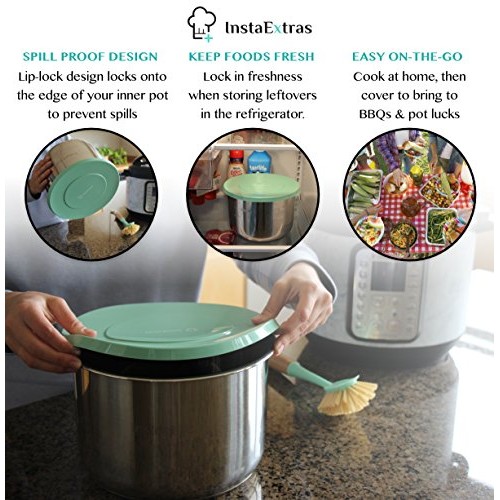 Silicone Lid Fits Instant Pot - 6 Quart Inner Pot Cover for IP Duo...