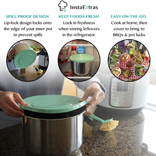 Silicone Lid Fits Instant Pot - 6 Quart Inner Pot Cover for IP Duo...