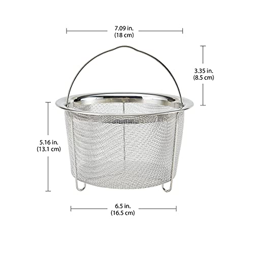 Instant Pot Official Large Mesh Steamer Basket, Stainless Steel, R...