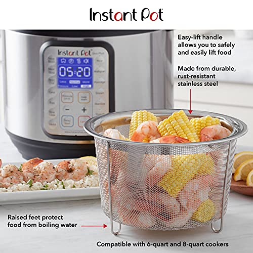 Instant Pot Official Large Mesh Steamer Basket, Stainless Steel, R...