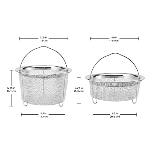 Instant Pot, Set Of 2 Official Mesh Steamer Basket, Stainless Steel