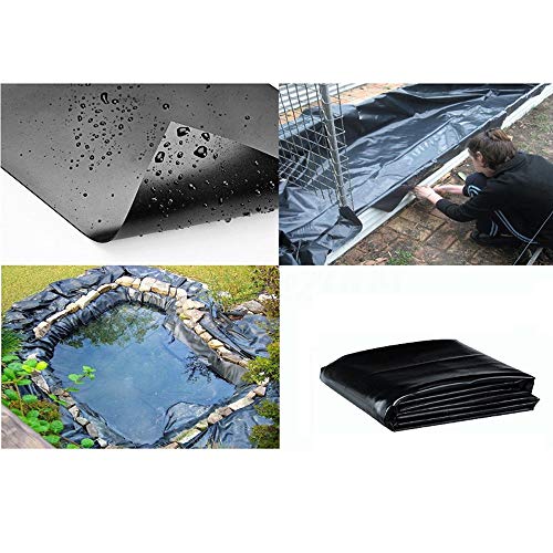 INTBUYING 10 ft 20 ft Pond Liner Products HDPE Black for Koi Ponds...