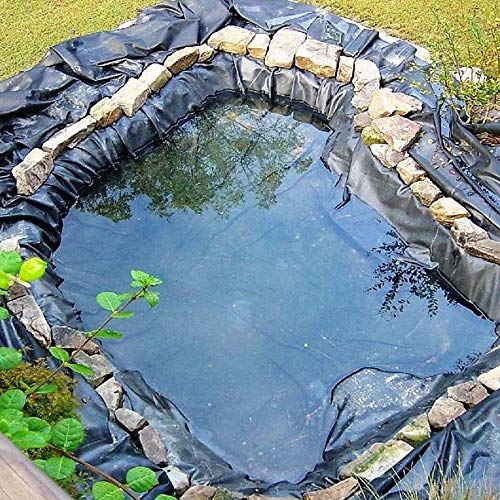 INTBUYING 10 ft 20 ft Pond Liner Products HDPE Black for Koi Ponds...