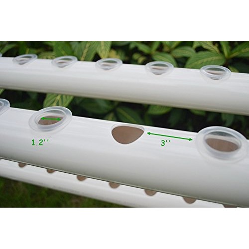 INTBUYING 72 Holes Hydroponic Site Grow Kit Garden Plant System wi...