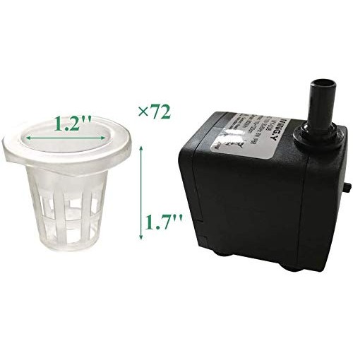 INTBUYING 72 Holes Hydroponic Site Grow Kit Garden Plant System wi...