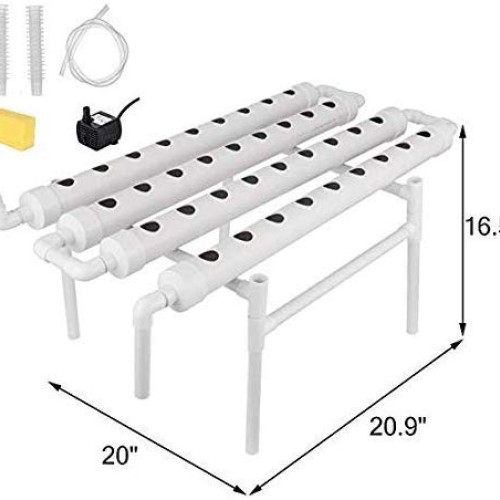 INTBUYING Hydroponic 36 Holes Plant Site Grow Kit Garden System Ve...