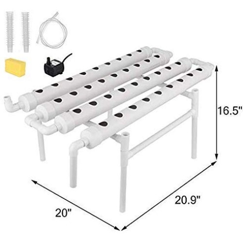 INTBUYING Hydroponic 36 Holes Plant Site Grow Kit Garden System Ve...