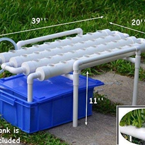 INTBUYING Hydroponic 36 Holes Plant Site Grow Kit Garden System Ve...