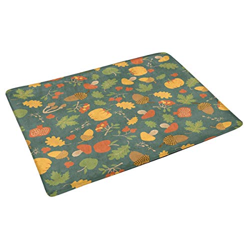 INTERESTPRINT Seasonal Autumn Floral Pattern with Maple Oak Leaves...