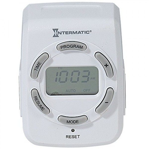 Intermatic DT122K 15-Amp Two-Outlet Heavy Duty Digital Indoor Timer