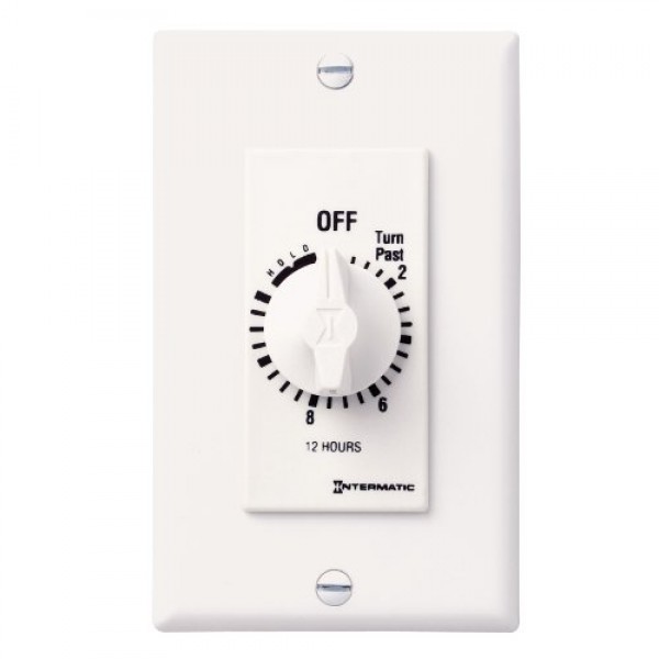 Intermatic FD12HHW 12-Hour Spring-Loaded In-Wall Timer Switch for ...