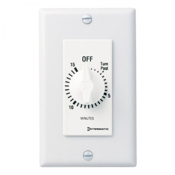 Intermatic FD15MHW 15-Minute Spring-Loaded In-Wall Countdown Timer...