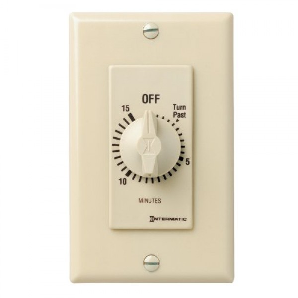 Intermatic FD415M 15-Minute Spring-Loaded Wall Timer for Lights an...