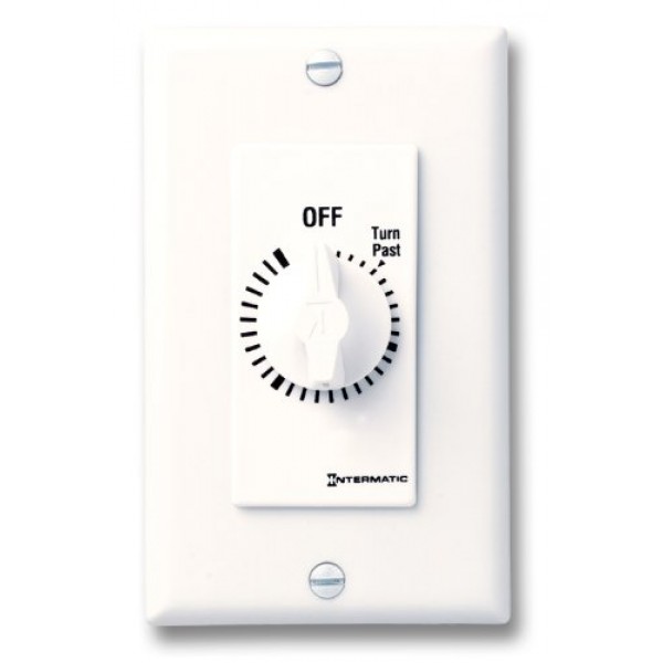 Intermatic FD4HW 4-Hour Spring-Loaded Wall Timer for Lights and Fa...