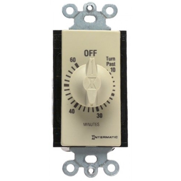 Intermatic FD60MC 60-Minute Spring-Loaded In-Wall Countdown Timer ...