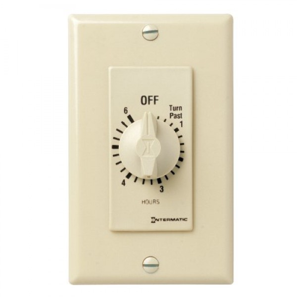 Intermatic FD6H 6-Hour Spring-Loaded Wall Timer for Lights and Fan...