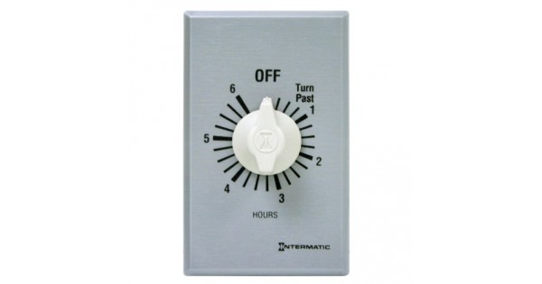 Intermatic FF6H 6-Hour Spring Loaded Wall Timer, Plastic