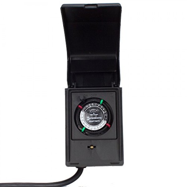 Intermatic P1121 Heavy Duty Outdoor Timer 15 Amp/1 HP for Pumps, A...