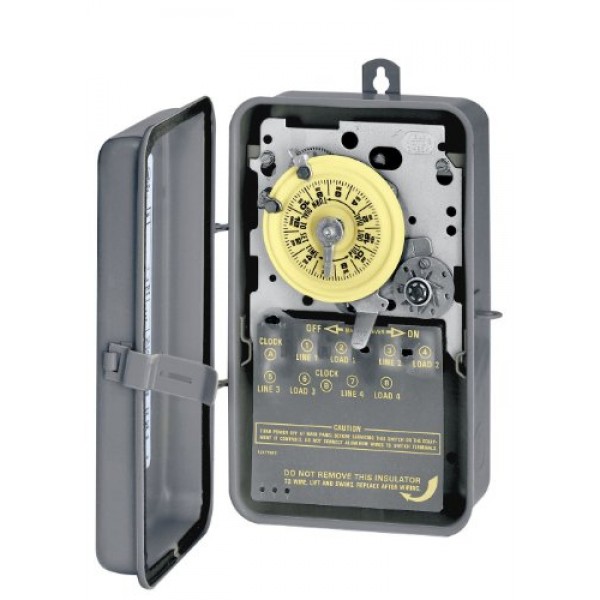 Intermatic T1471BR 4PST 24 Hour 125-Volt Time Switch with 3R Steel...