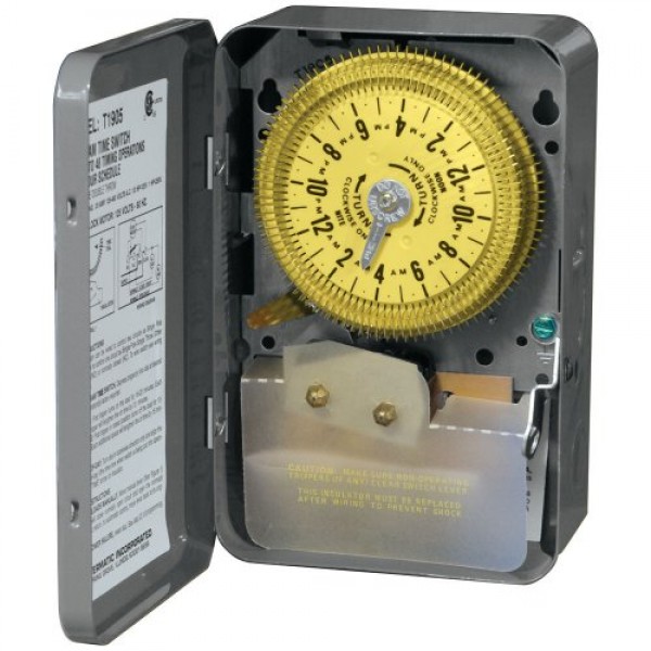 Intermatic T1905 SPDT 24 Hour 125-Volt Time Switch with 3R Indoor ...