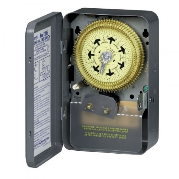 Intermatic T2005 Compact 120-Volt 7-Day Mechanical Time Switch wit...