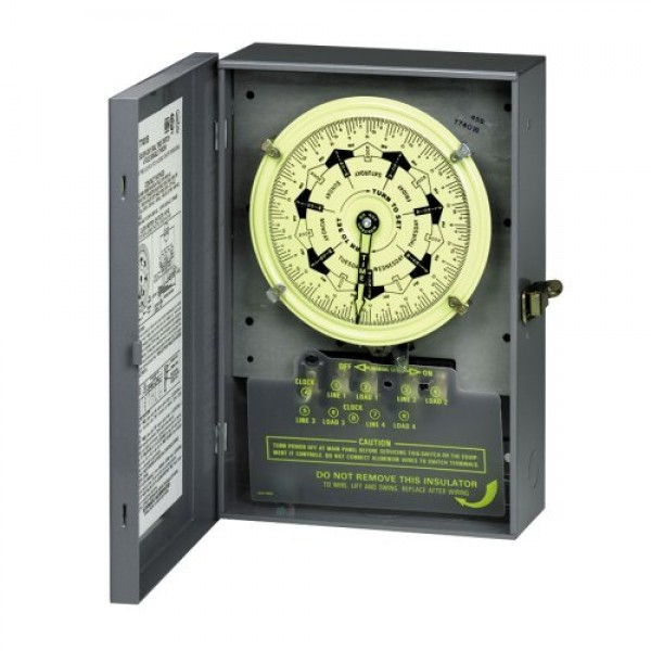 Intermatic T7401B 4PST 125-Volt 7-Day Mechanical Time Switch with ...