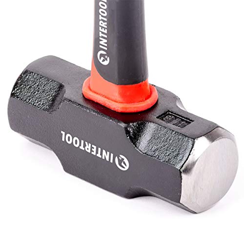 INTERTOOL Drilling Hammer 4 lb/2000 g/ 70.5 oz Sledge with Fibergl...
