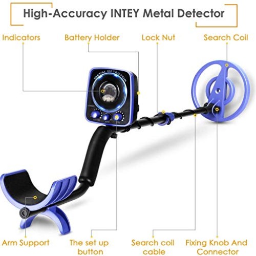 INTEY Metal Detector, Included Shovel and Carrying Bags, High-Accu...