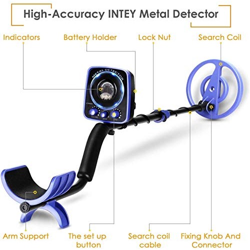 INTEY Metal Detector, Included Shovel and Carrying Bags, High-Accu...