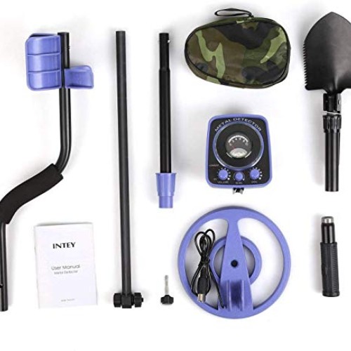 INTEY Metal Detector, Included Shovel and Carrying Bags, High-Accu...
