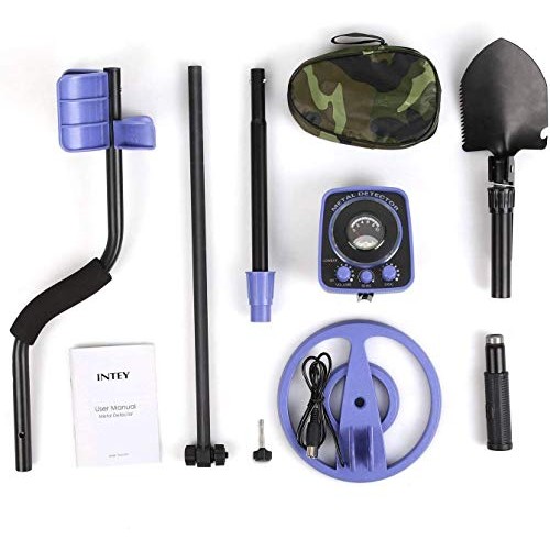 INTEY Metal Detector, Included Shovel and Carrying Bags, High-Accu...