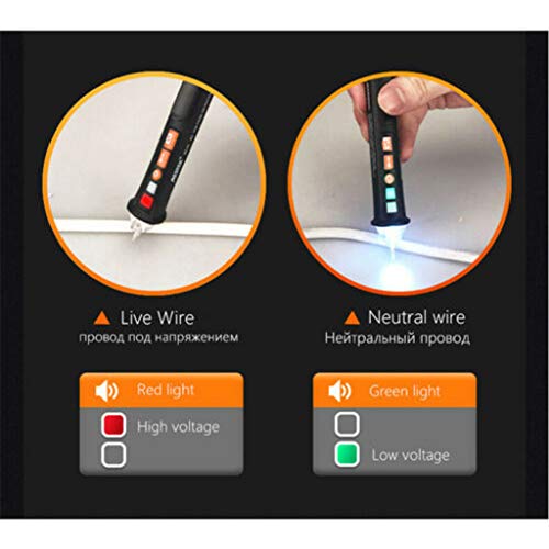 12-1000V Dual Sensitivity Electrical Tester Pen Non-Contact AC Vol...