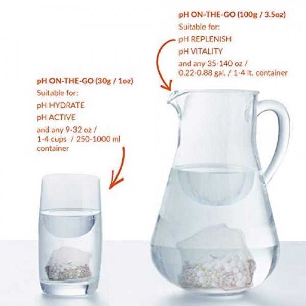 pH ON-The-GO Alkaline Water Filter Pouch- Portable Alkaline Water ...