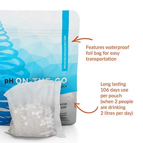 pH ON-The-GO Alkaline Water Filter Pouch- Portable Alkaline Water ...