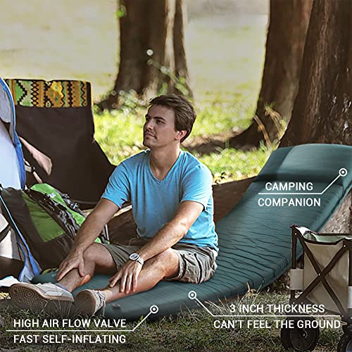 INVOKER 3 Inch UltraThick Self Inflating Lightweight Memory Foam S...