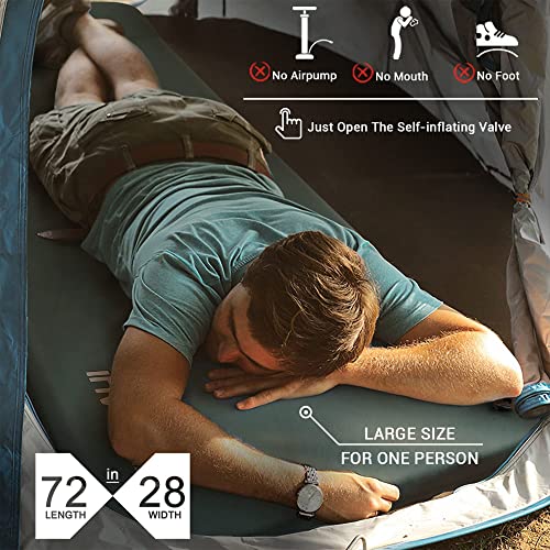 INVOKER 3 Inch UltraThick Self Inflating Lightweight Memory Foam S...