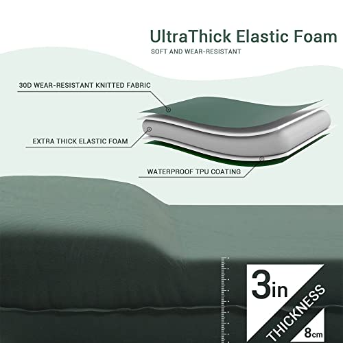 INVOKER 3 Inch UltraThick Self Inflating Lightweight Memory Foam S...
