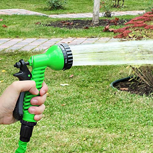 50FT Garden Hose with 7 Function Hose Spray Nozzle, Multifunction ...
