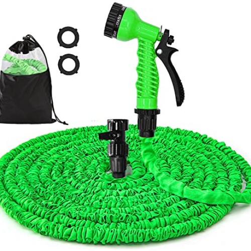 50FT Garden Hose with 7 Function Hose Spray Nozzle, Multifunction ...