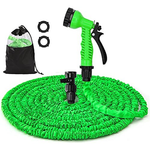 50FT Garden Hose with 7 Function Hose Spray Nozzle, Multifunction ...